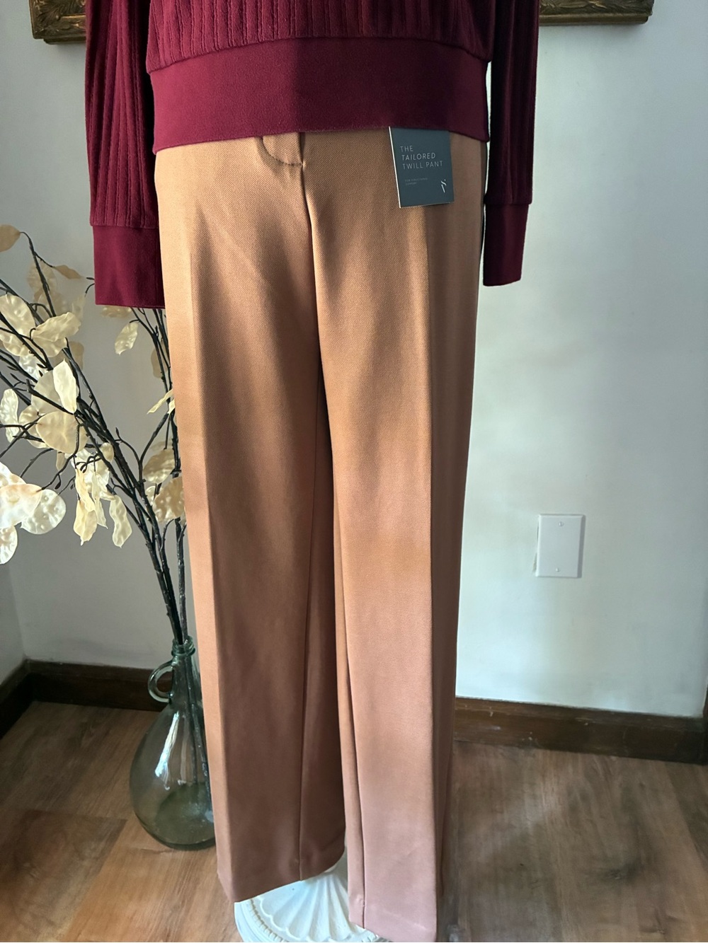 Simply Very Wang Slim Straight Tan Work Pants Size 14